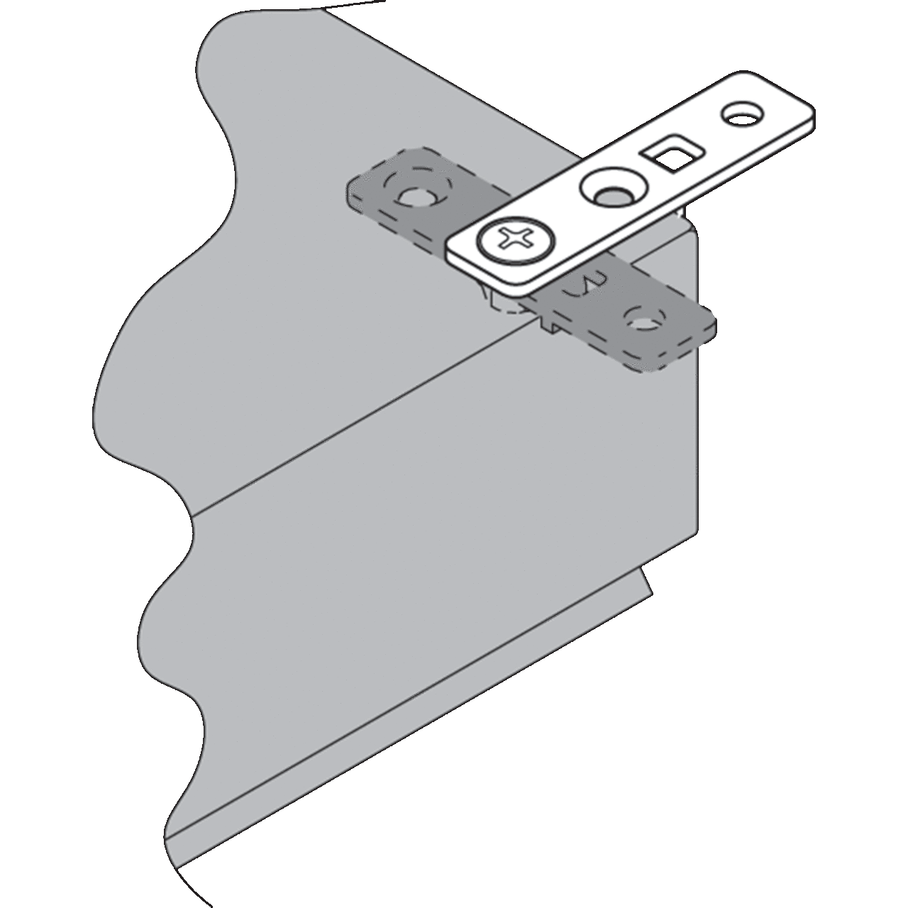 LMFK InLine A54Y Mounting Bracket Kit, Steel, Metallic