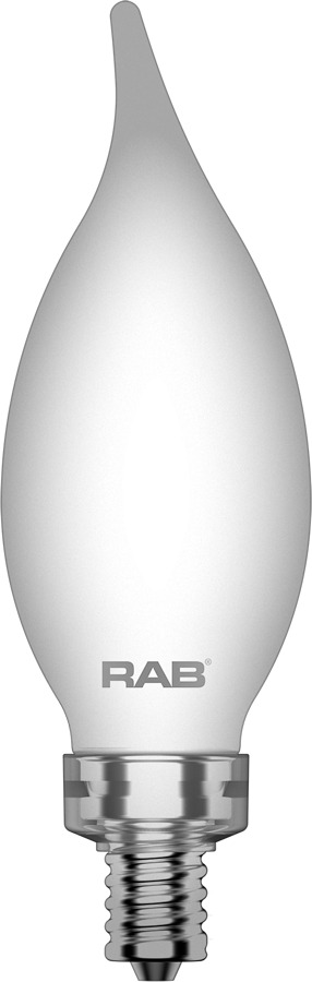 BA11-5-E12-927-F-F Dimmable Decorative LED Lamp, 5.5 W, 60 W Incandescent Equivalent, E12 Lamp, BA11 Bent Tip Shape, 500 Lumens