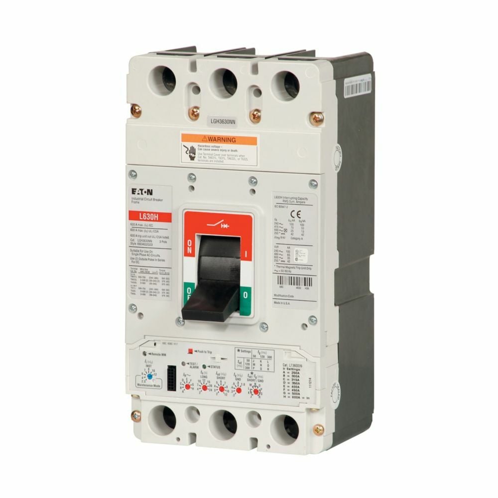 LGH3350FAGC Molded Case Circuit Breaker, 600/690 V AC, 350 A, 35 kA Interrupt, 3 Poles, Thermal Magnetic Trip
