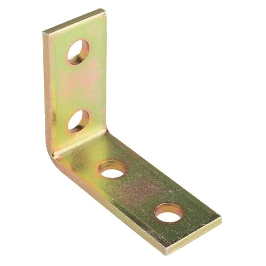 N205HDGC Superstrut 90 Deg Angle Fitting, (4) Holes, 3-7/8 in L x 3-3/4 in W x 1/4 in THK, Hot Rolled Carbon Steel