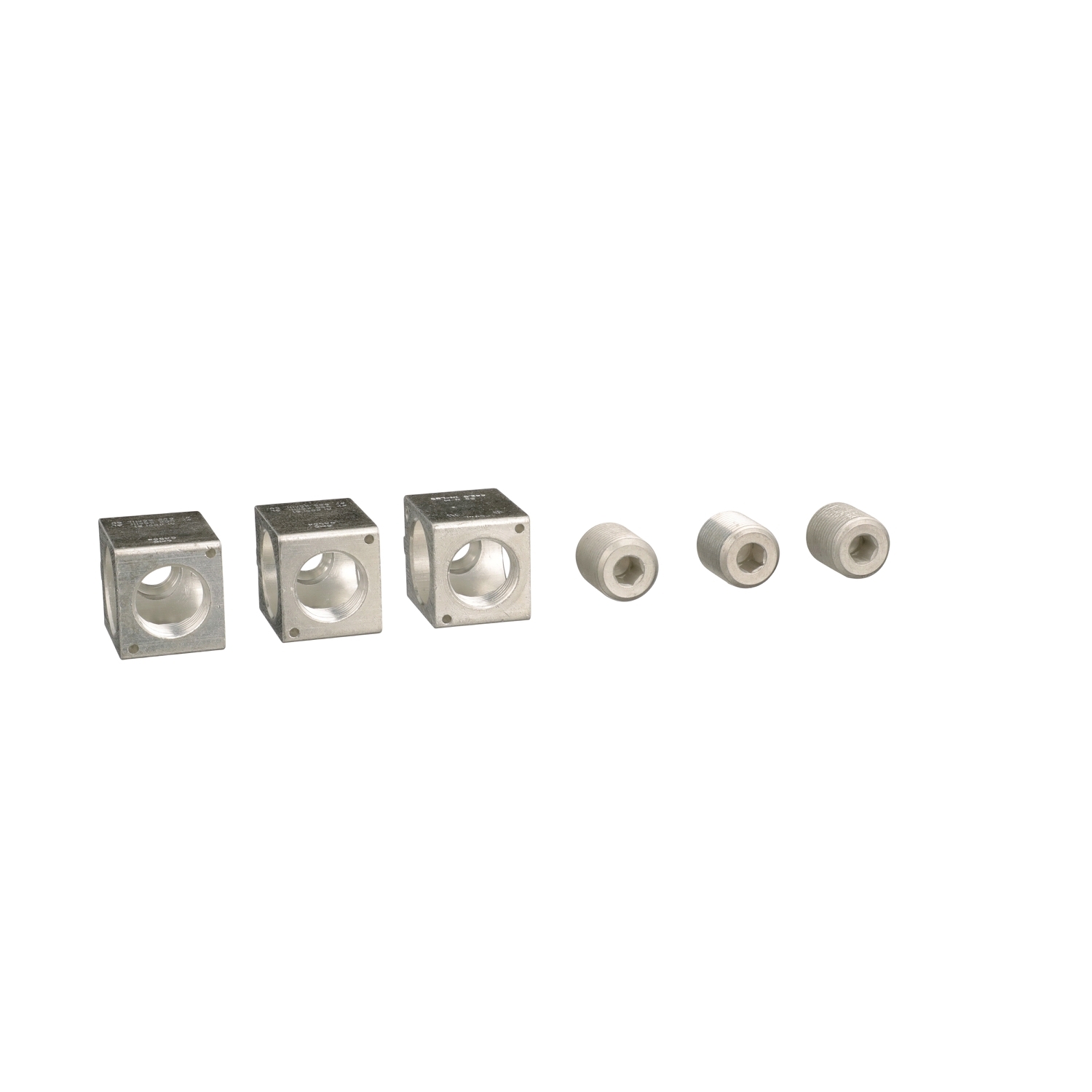 AL400L61K3 Mechanical Lug Kit, 2 AWG to 500 kcmil, Threaded Mount, For Use With PowerPact L-Frame Circuit Breaker