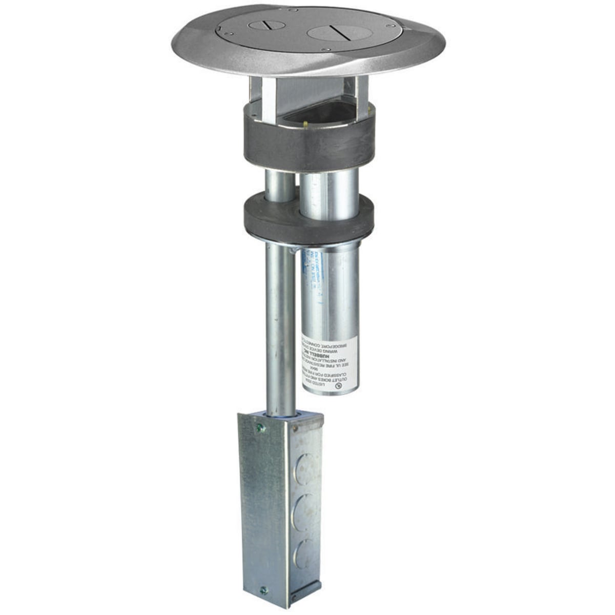 S1PTFFGYJ SystemOne 1-Piece Flush Furnished Standard Poke-Through Unit, 4 in Hole, 1.01 in THK Cover, 27 cu-in Capacity, Composite