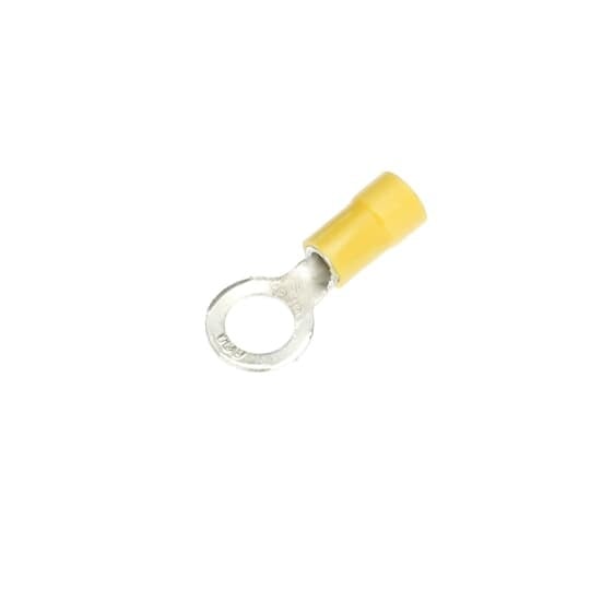 10RC-516X Sta-Kon RC Series Expanded Insulated Ring Terminal, 12 to 10 AWG Conductor, 1.17 in L, Brazed Seam Barrel, Copper, Yellow