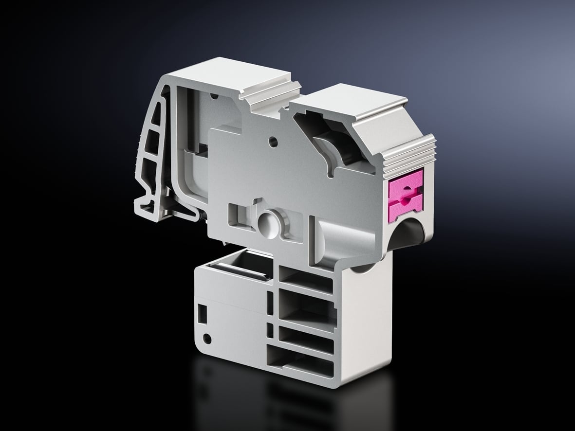 3451505 Push-In Conductor Connection Clamp, For Use With 5 mm THK Cross Section Busbar, 1.5 to 16 sq-mm Wire, Polyamide 6.6, Traffic Gray