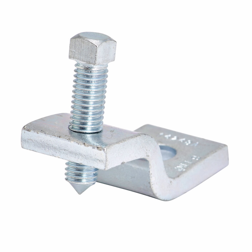 B211ZN Zee Beam Clamp, 1 in W, 600 lb Load, Low Carbon Steel