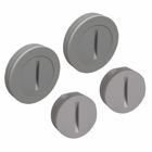 Non-Metallic Closure Plugs Assortment, (2) - 1/2 In. & (2) - 3/4 In., Gray