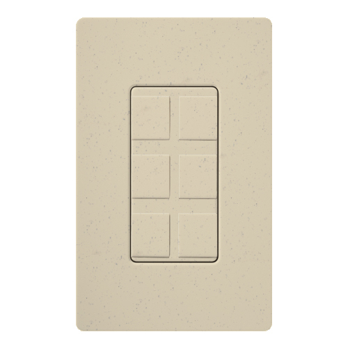SC-6PF-ST Satin Colors 6-Port Designer Field Customizable Multi-Port Frame, (6) Ports, Plastic, Stone, For Use With Faceplate
