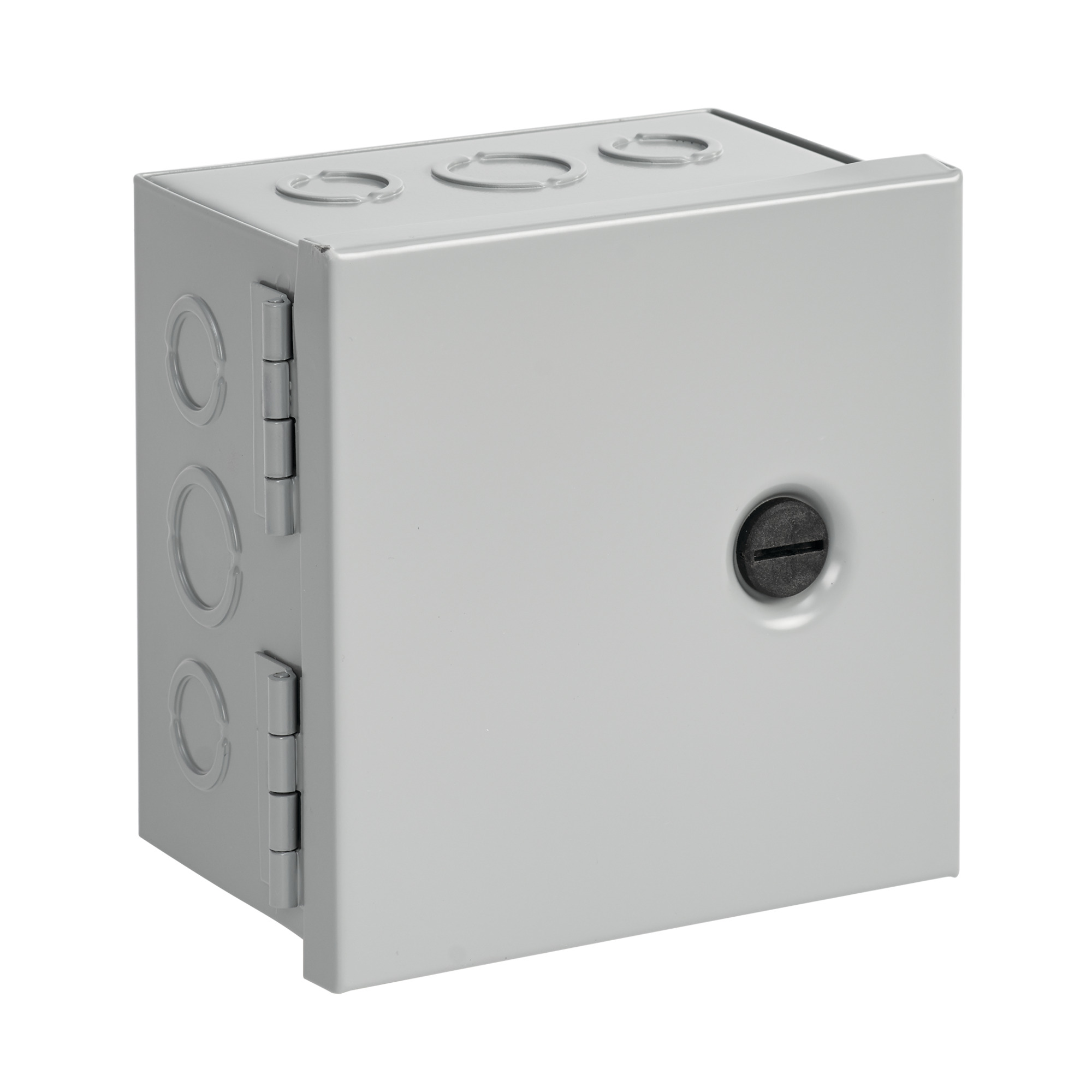 AHE24X18X6 A90HC Pull Box With Knockout, 18 in W x 6 in D x 24 in H, Butt Hinged Cover, NEMA 1/IP30, Steel