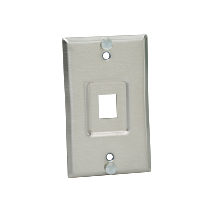 Keystone, Stainless Steel, Phone Plate, 1 port