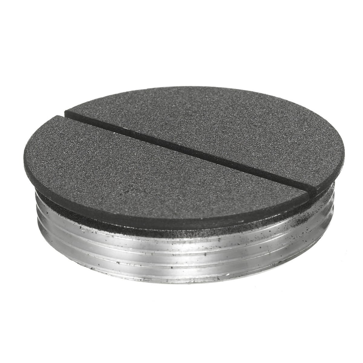 S1FP15BL Machined Replacement Standard Threaded Flush Plug, For Use With S1SPFFx, S1SPFFTx Furniture Feed Cover, 1-1/2 in NPT, Cast Aluminum, Black