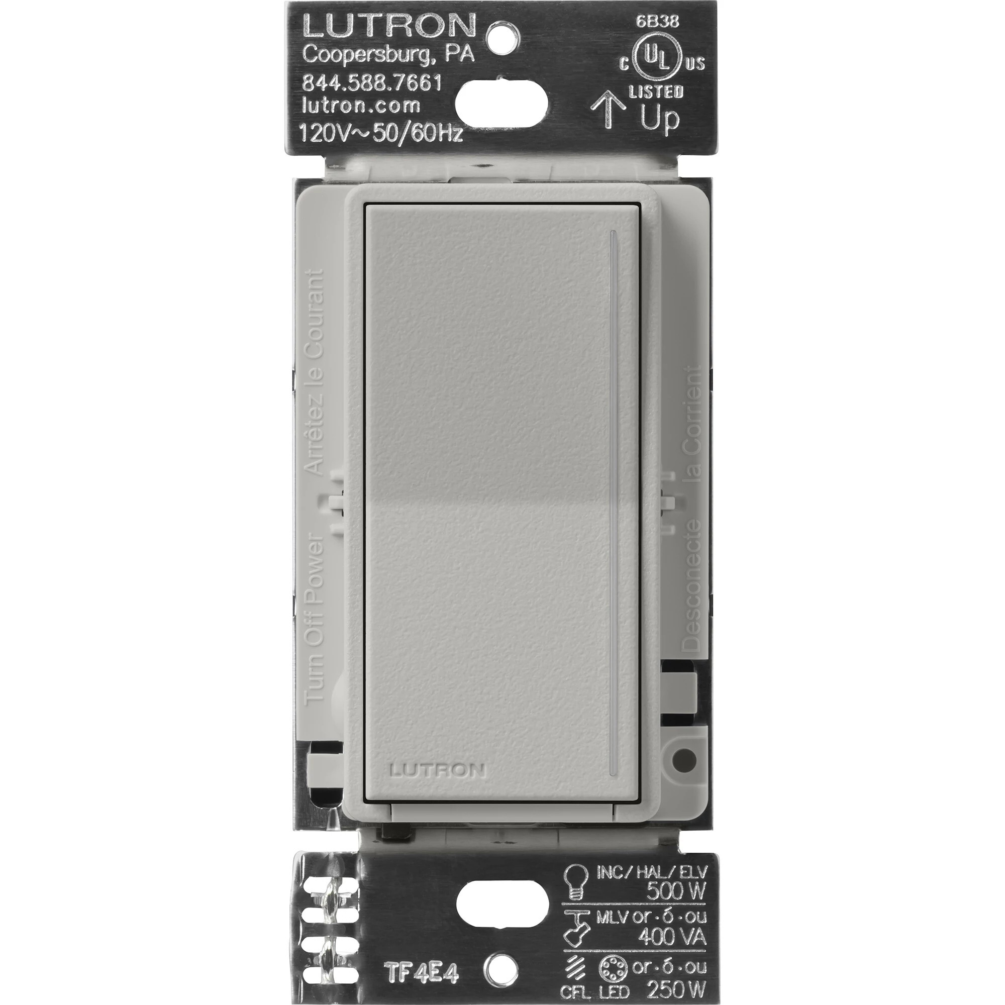 ST-PRO-N-PB Sunnata PRO LED+ Touch Dimmer, Phase Selectable, LED/MLV/ELV, 1 Pole/Multi-Location, Neutral Required, Pebble