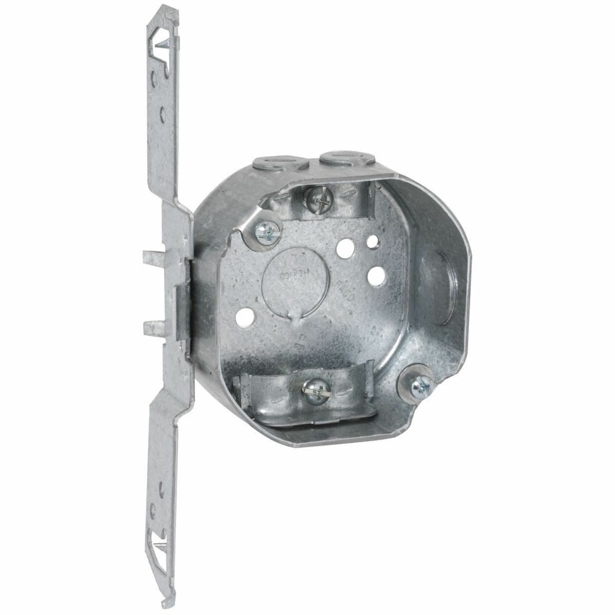 119 Octagon Box, Steel, 11.8 cu-in, 6 Knockouts