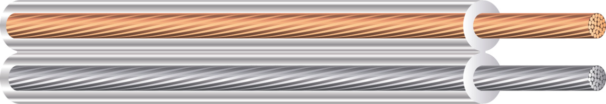946036618 Signal Type CMR/CL3R Basic Parallel Zip Speaker Cable, 300 V AC, (2) 18 AWG Bare Tinned Copper Conductor, 500 ft L