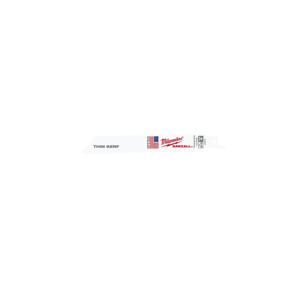 48-01-8782 Sawzall Double Duty Straight Back Reciprocating Saw Blade, 6 in L x 1 in W, 14 TPI, Bi-Metal Body, Universal/Toothed Edge Tang
