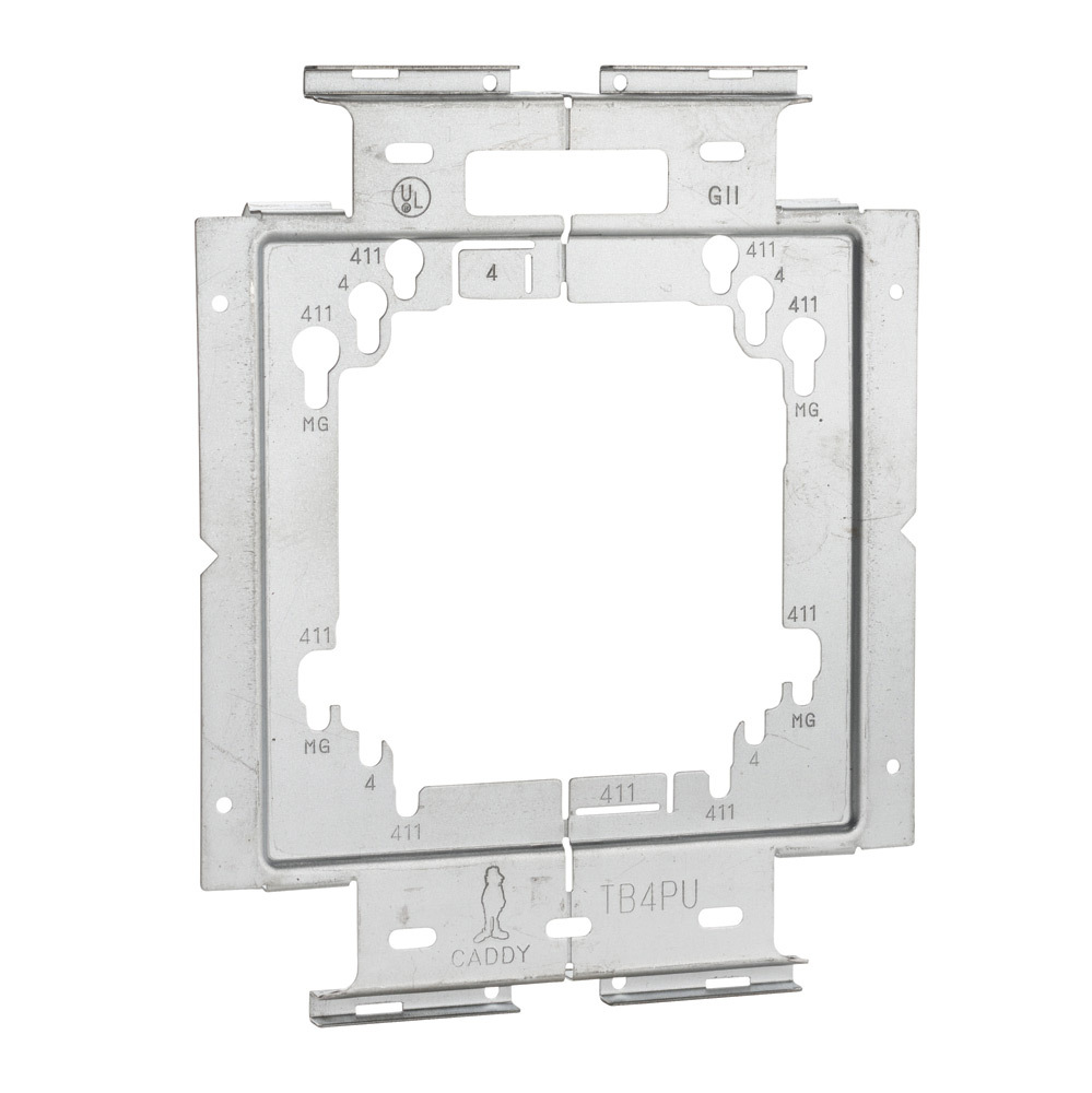 TB4PU Universal Box Mounting Plate, For Use With Pre-Fab Assemblies, 4 in, 4-11/16 in Box Size, Steel