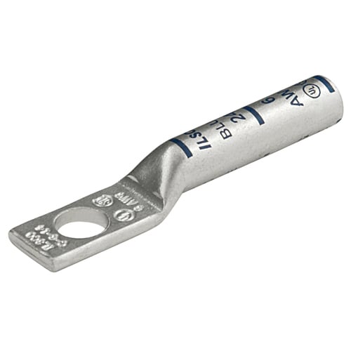 CLNS-1-516 SureCrimp CLNS 1-Hole Lug Compression Connector, 6 to 1 AWG Flex Copper Conductor, Die Code: ILD-37, 5/16 in Stud, Tin Plated Copper