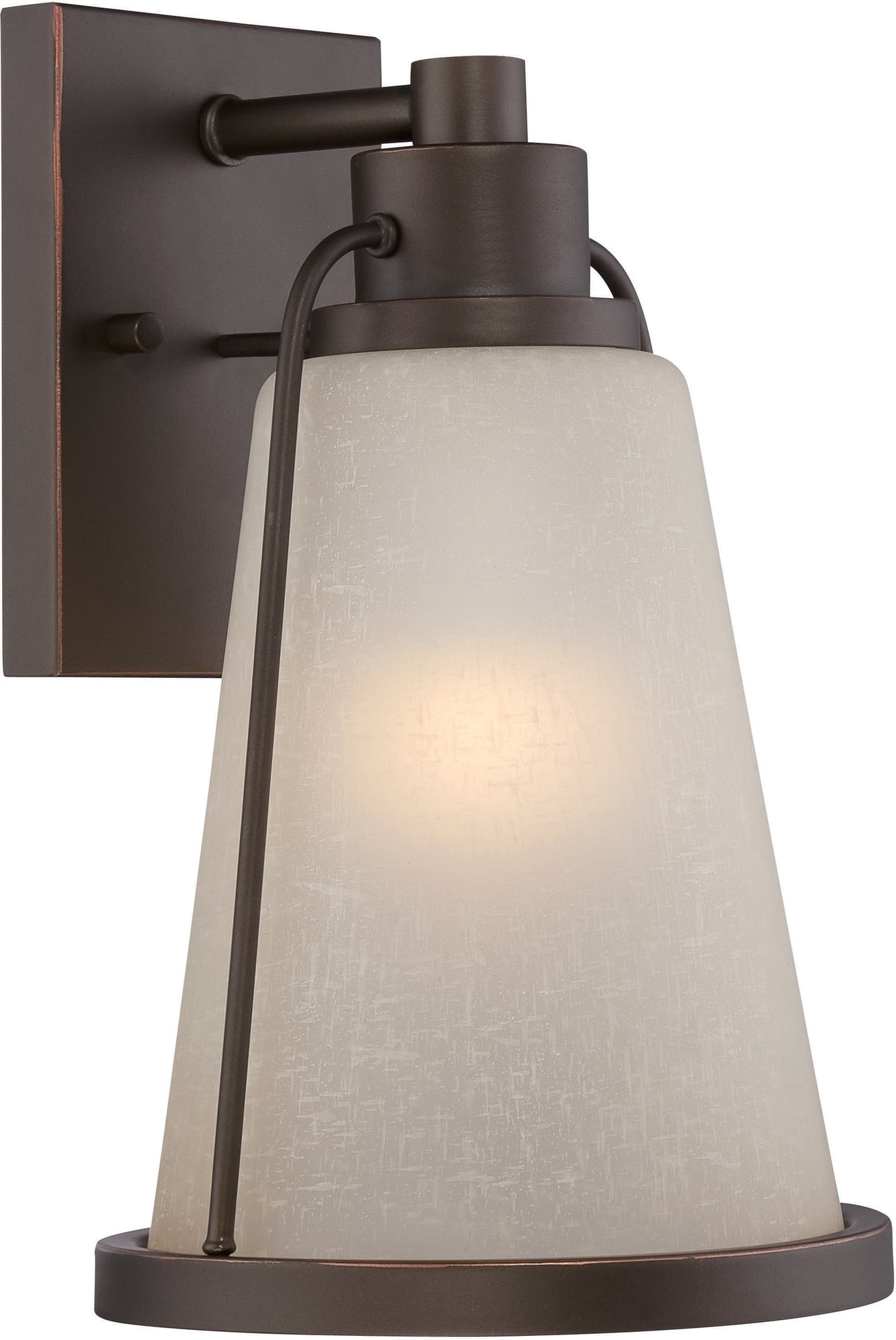 62-681 Tolland Non-Dimmable Small Transitional Outdoor Wall Fixture, (1) Lamp, 120 VAC, Mahogany Bronze Housing