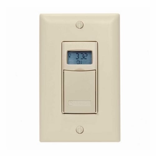 EI400C Auto-Off Decorator Digital Electronic In-Wall Timer, 1 s to 24 hr Setting, 120 to 127 VAC, 12 to 18 VDC, 1 hp, 1NO 1 Form A SPST Contact, 1 Poles
