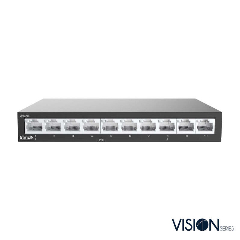 VIS-LRPOE8-2AN 8-Port PoE Switch with 2 Uplink Ports