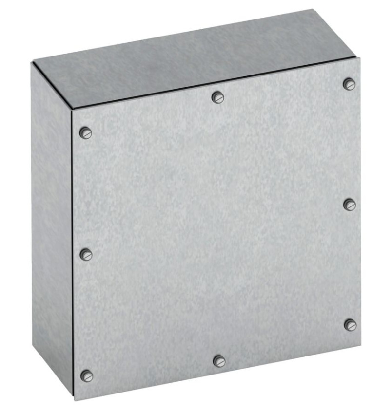 Type 3/3R junction boxes, 8" height, 4" length, 8" width, NEMA 3 and 12, Screw cover, SCG enclosure, Surface mounted, Small single door, No mounting provisions, Galvanized steel, Oil-resistant gasket, gasketed screws