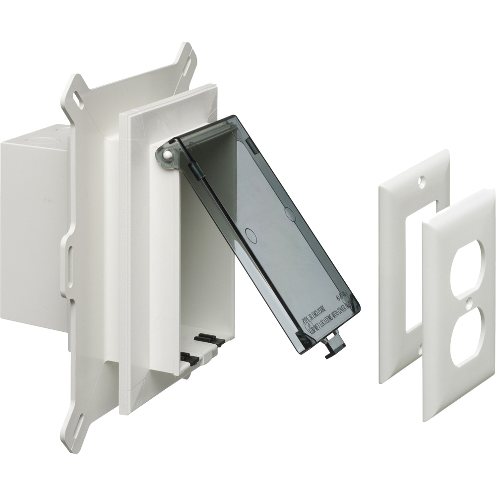 DBVS1C InBox 1-Piece Extra Duty Low Profile Weatherproof While-In-Use Box, Wall Mount, 1 Gangs, 5.16 in D, Plastic