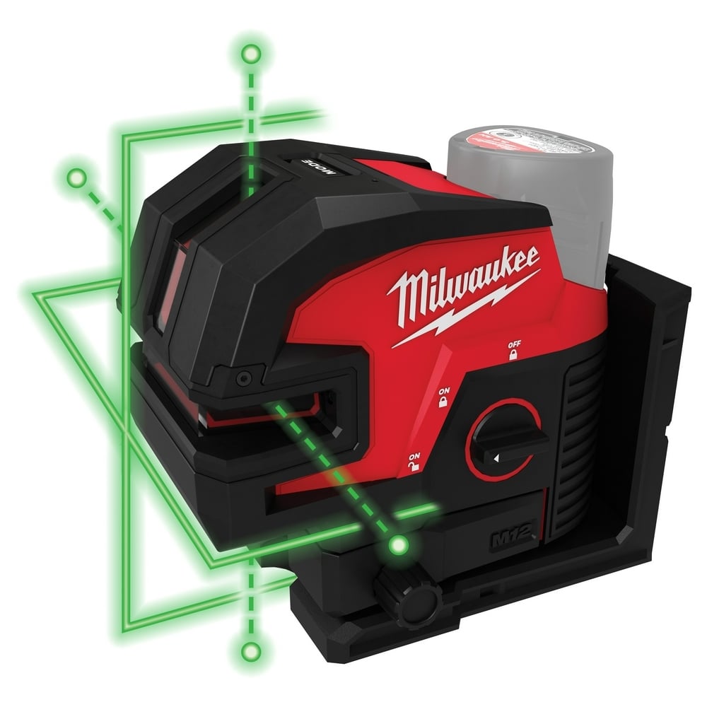 3624-20 Laser level, +/- 1/8, 33 in/ft Accuracy, Glass-Filled Nylon Housing