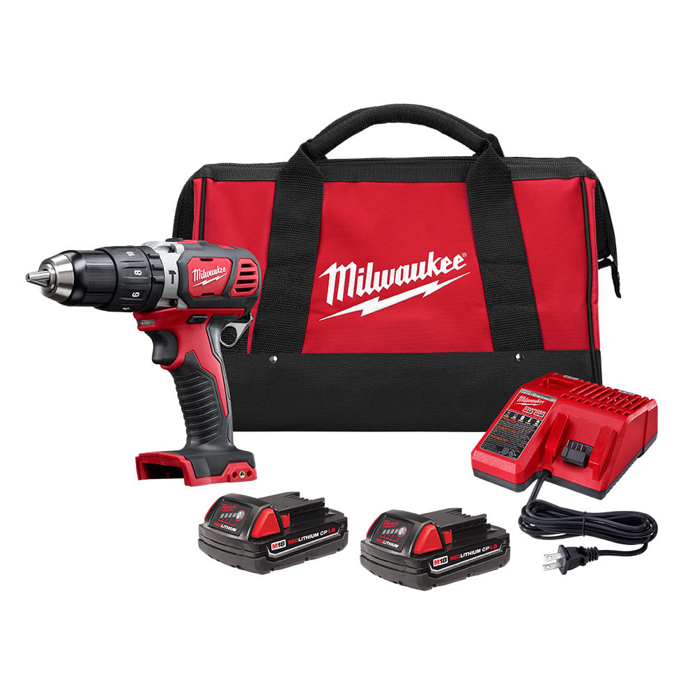 2607-22CT M18 Cordless Hammer Drill/Driver Kit, 1/2 in Metal Single Sleeve Ratcheting Lock Chuck, 18 V DC, 400/1800 rpm No-Load, Li-Ion Battery
