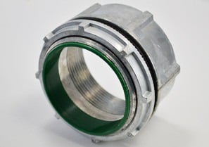 158-DC Bridgeport Concretetight Conduit Hub, 3 in, For Use With IMC/Rigid Aluminum and Steel Conduit, Die Cast Zinc, Ball Burnished/Mirror Smooth