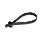 Deltec Cable Tie with Double-Locking Head, Black Acetal for Temperatures up to 105 Degrees Celsius (221 F), Weather and Ultraviolet Resistant, Length of 254mm (10 Inches), Width of 12.7mm (0.5 Inch), Thickness of 1.52mm (0.06 Inch), Tensile Strength Rating of 1112 Newtons (250 Pounds)
