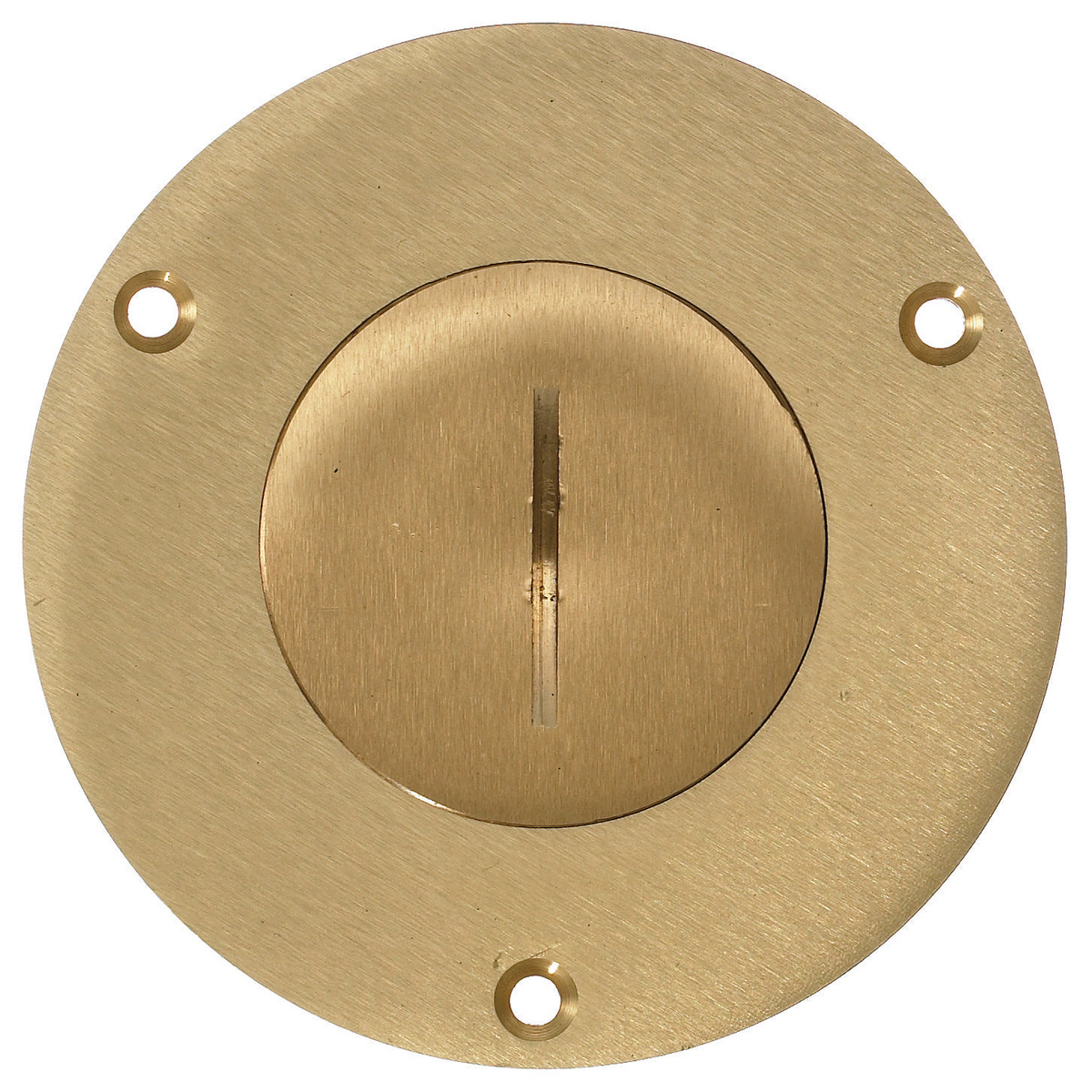 S3325 Standard Crowned Machined Floor Box Cover, 3.88 in Dia, Brass