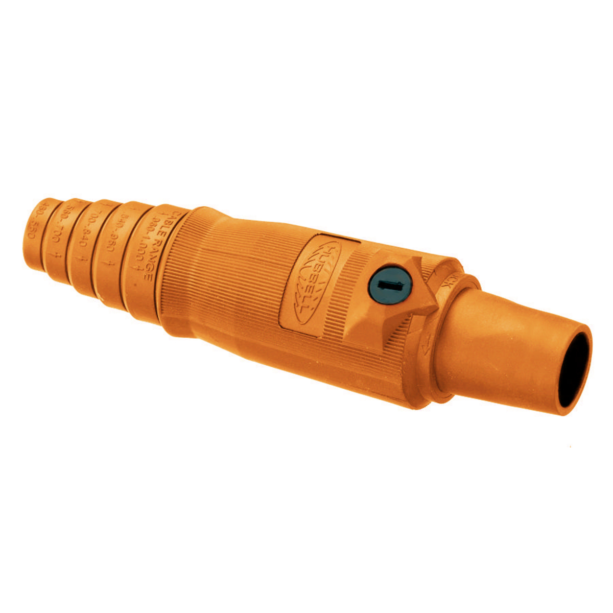 HBL400FO 16 Series 1-Pole Female Heavy Duty Industrial Grade Standard SC/PPC Type Single Pole Plug, 600 V AC/250 V DC, 400 A, 2/0 to 4/0 AWG Wire, Pressure Screw Terminal Connection, 3R/4X/12 NEMA Rating