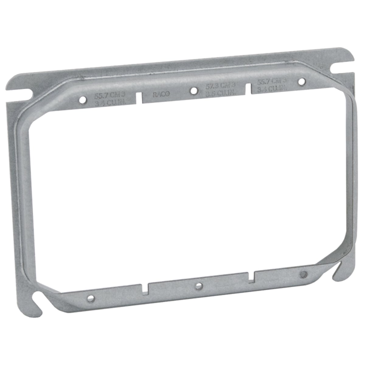 792 Mud Ring Electric Box Cover, 4 in L x 4 in W x 0.63 in D, Steel