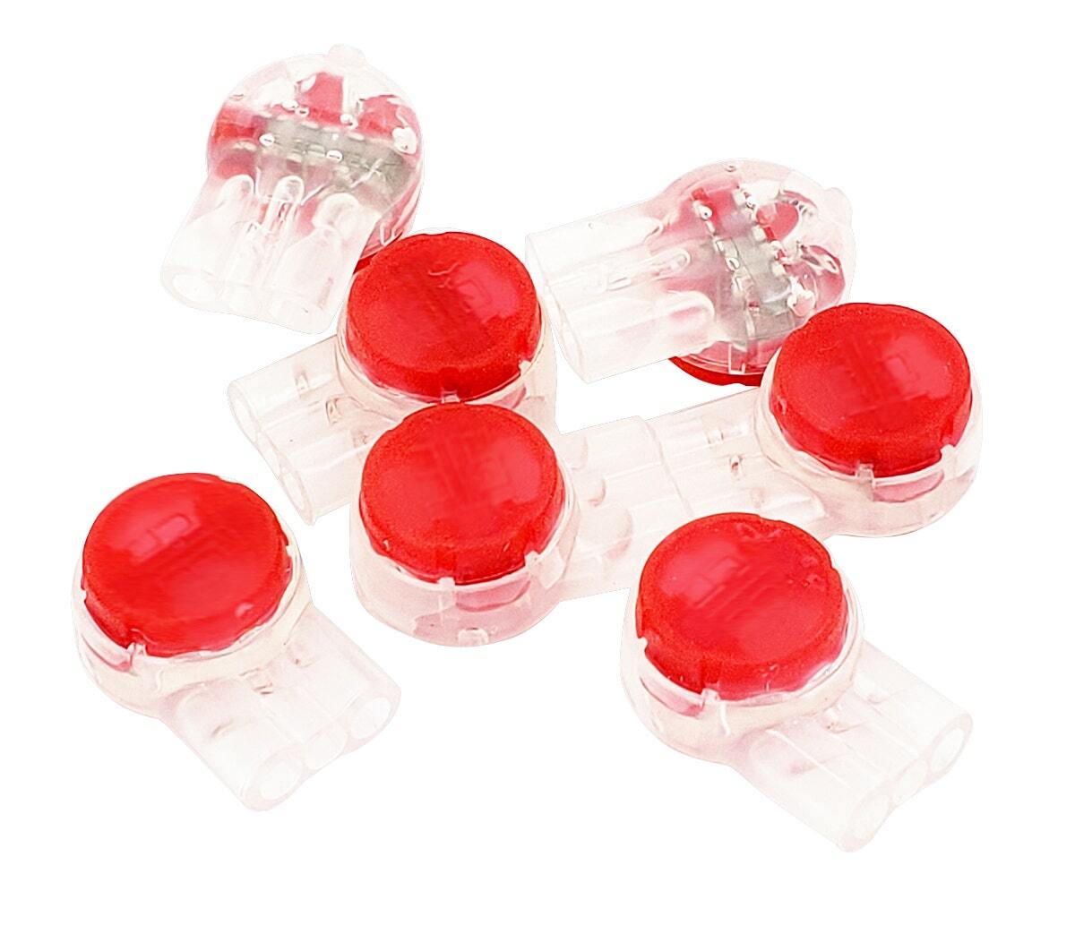 86-930 UR2 Series 3-Port Butt Splice Jellybean Connector, 26 to 19 AWG Conductor, Red