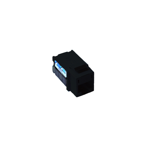 CON-1P-C6-BL Telephone/Network Jack Connector, 8-Conductor, RJ45 Category 6, Black