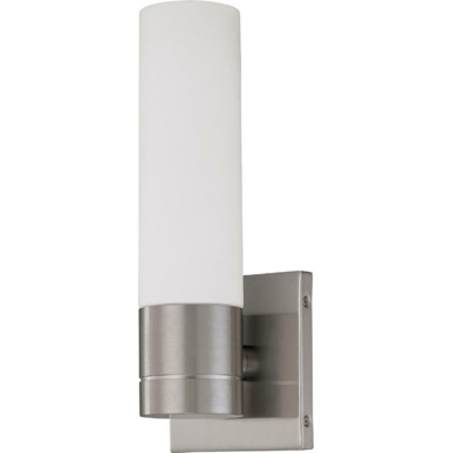 60-2934 Nuvo Link Contemporary Tube Light Sconce Fixture, (1) T10 Lamp, 120 V AC, Brushed Nickel Housing