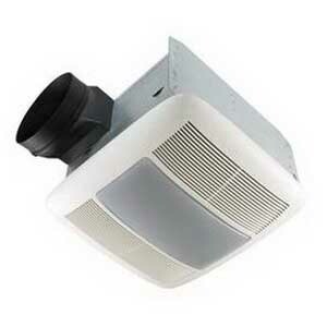 NuTone QTXE Series 110 CFM Ventilation Fan/Light with White Grille, 0.7 Sones; ENERGY STAR Certified