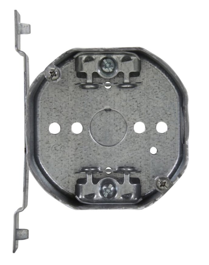 TP338 Thepitt Drawn Octagon Outlet Box, Steel, 21.5 cu-in Capacity, 1 Knockout, 4 in W x 2-1/8 in D x 4 in H