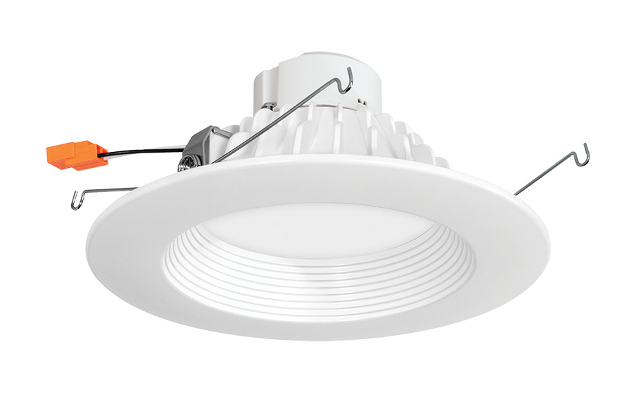 DLED6R9YY 6 in Round Standard Retrofit Downlight, 9 W Fixture, 120 V AC, Die Cast Aluminum Housing