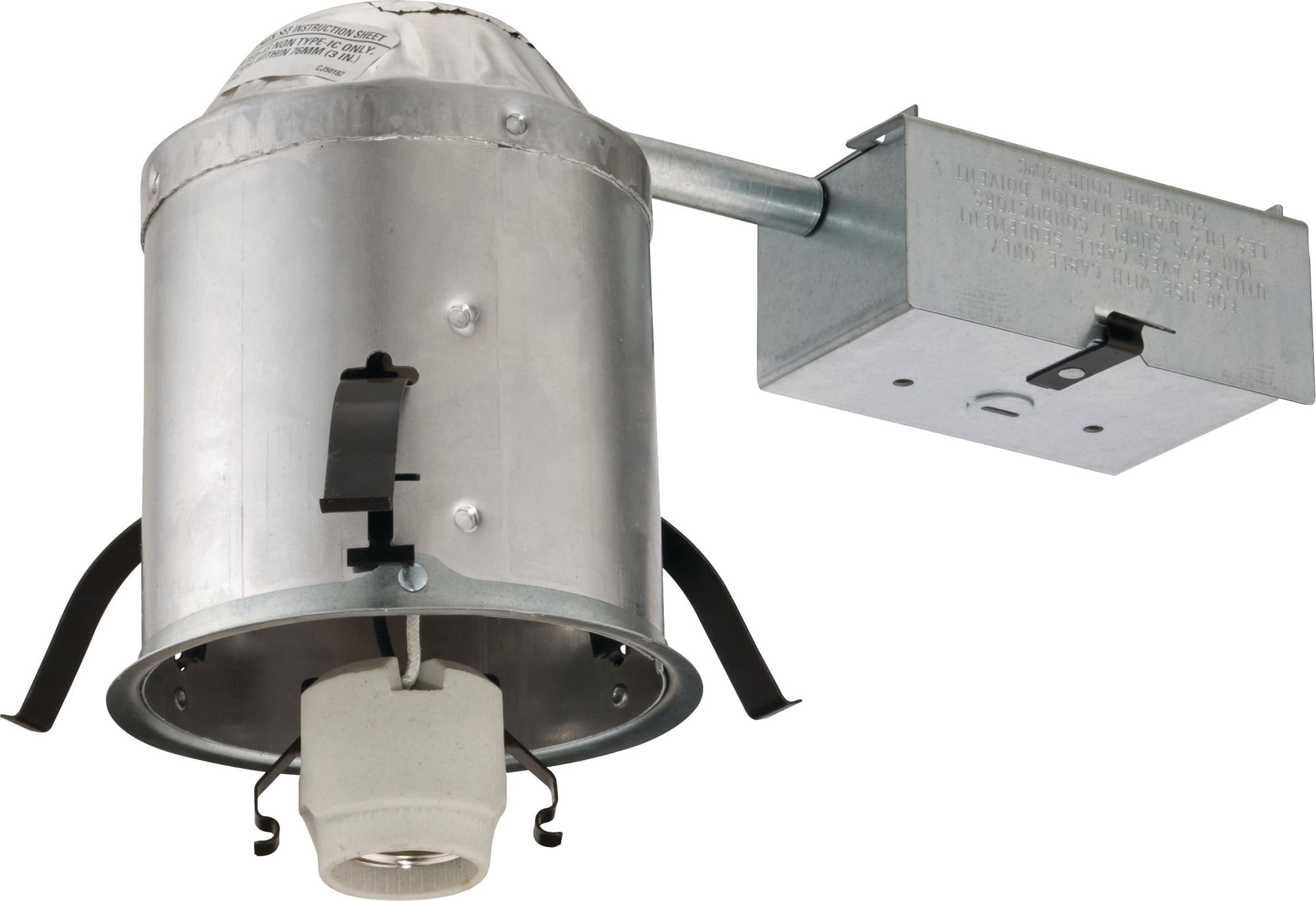 L3R R6 L3R Airtight Contractor Select Downlight Housing, Incandescent Lamp, IC/Non-IC Insulation, 120 V AC, 4-1/4 in Ceiling Opening, Steel Housing