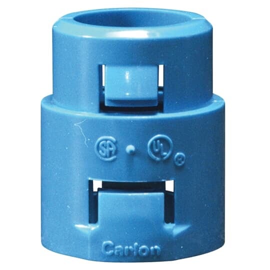 A253F Carlon 1-Piece Flexible Quick Connect Threaded ENT Raceway Adapter, 1 in, Polycarbonate