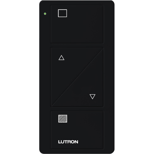 PJ2-2BRL-GBL-S01 2-Button Pico Smart Remote with Raise/Lower and Shade Icons, Black