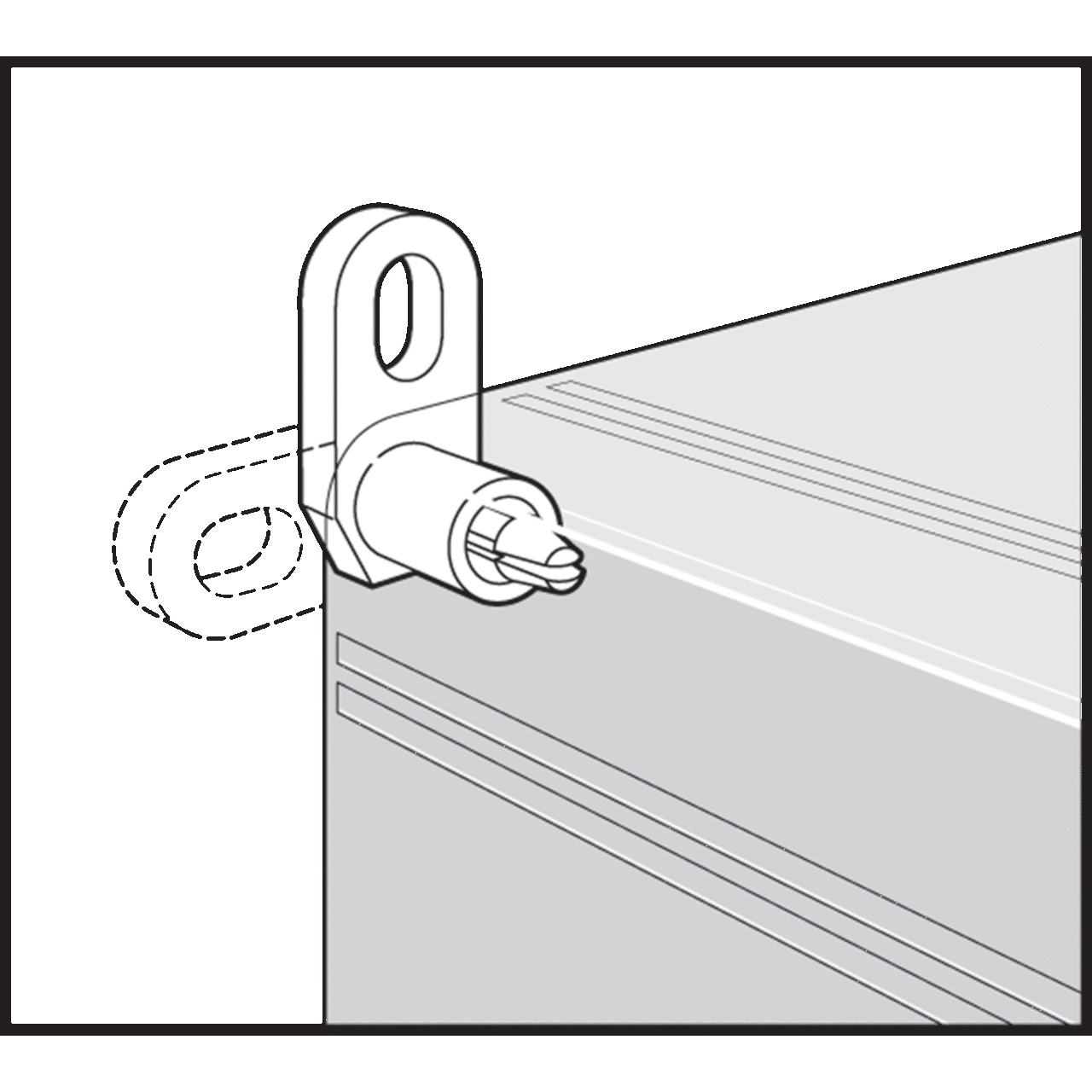 QIMFK Qline Mounting Bracket Kit, For Use With QLine E NEMA 4X Enclosures, Polycarbonate, Light Gray
