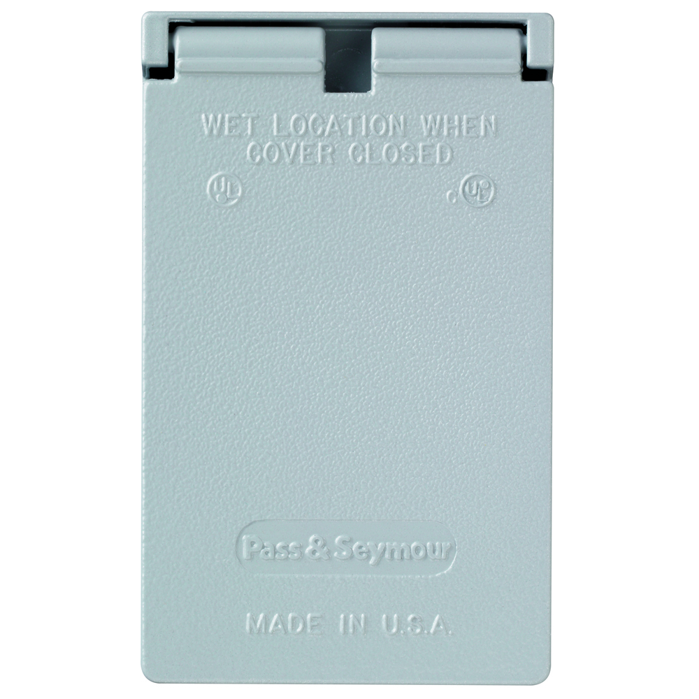 CA723G 1-Gang Cast Weatherproof Cover 2125-in Power Outlet Vertical, Gray