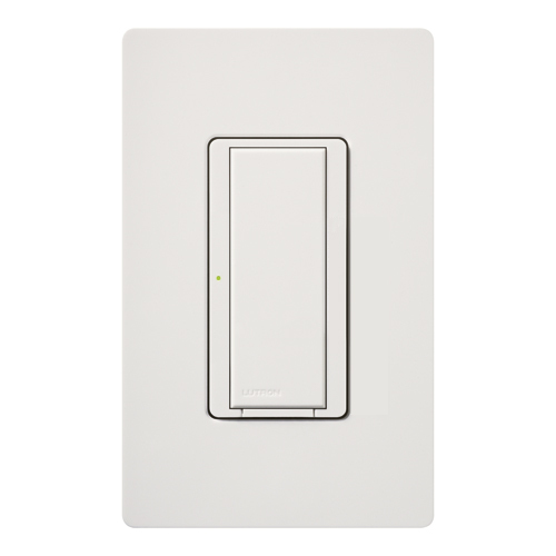 RRD-8S-DV-WH Maestro RF Dual Voltage Switch for RA2 Select or RA3 Systems, 8 Amp Light/3 Amp Motor, No Neutral Required, 120-277V, White