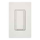 RadioRA 2 two-wire electronic lighting and motor load switch, functions much like standard dimmers and switches, but can be controlled as part of a lighting control system, 1/10 HP in white
