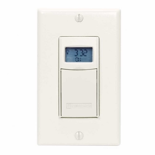 EI400LAC Auto-Off Decorator Digital Electronic In-Wall Timer, 1 s to 24 hr Setting, 120 to 127 VAC, 12 to 18 VDC, 1 hp, 1NO 1 Form A SPST Contact, 1 Poles