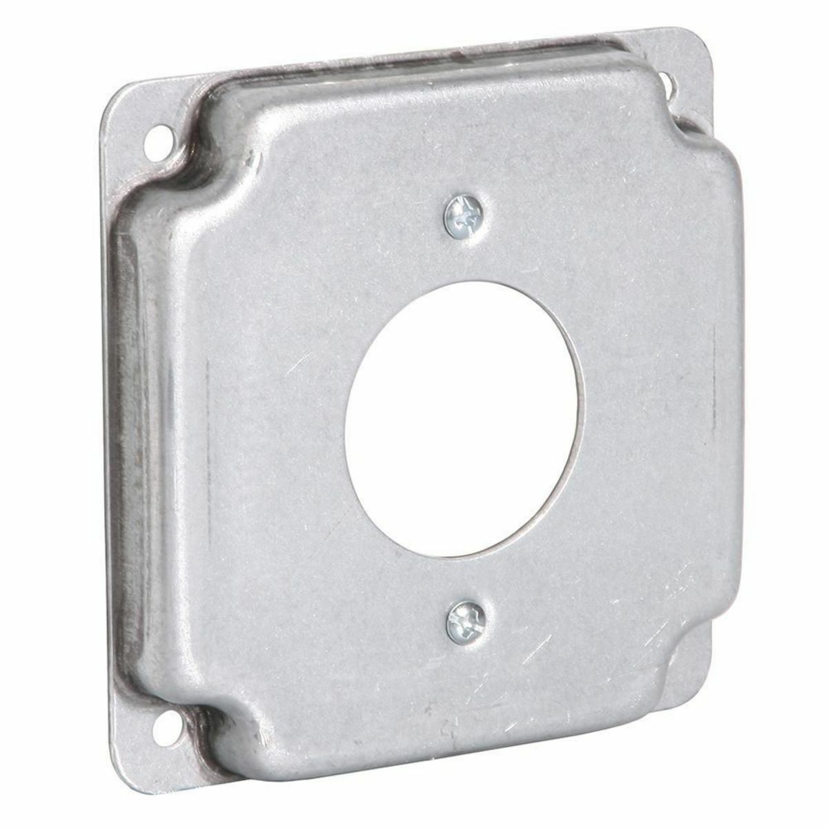 812C Raised Exposed Work Cover, 4-1/8 in L x 4-1/8 in W, Receptacle Cover, Steel