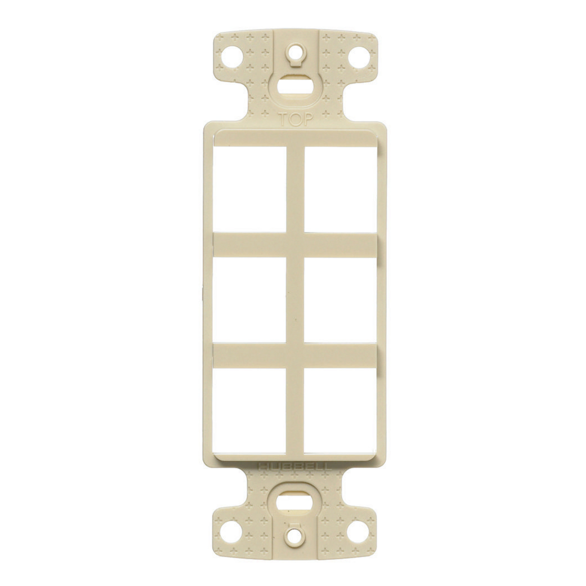 NS616I Standard Decorator Keystone Frame, 1 Gangs, 6 Ports, High-Impact Thermoplastic, Ivory