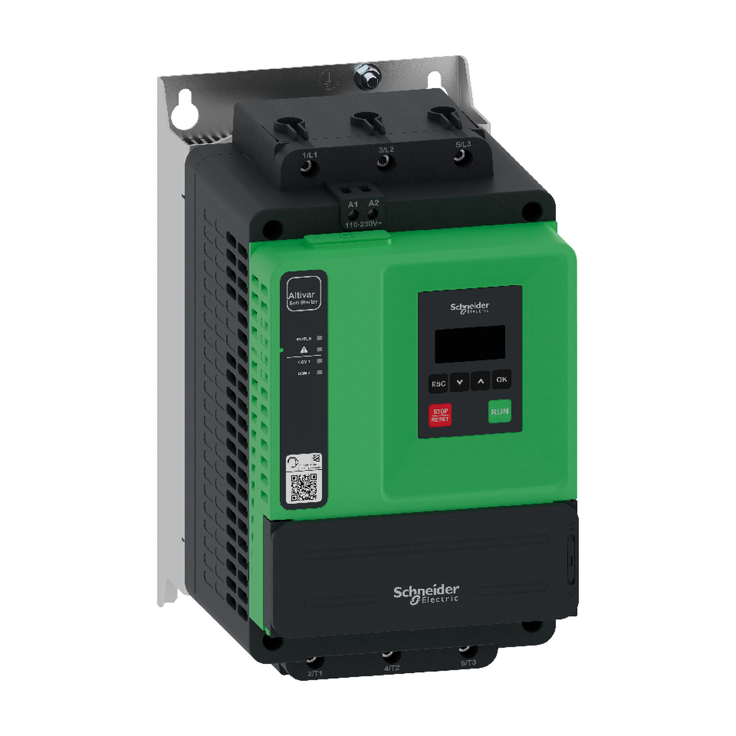 ATS430D75S6 ATS430 Soft Starter, 110 to 230 VAC V Coil, IP20 Enclosure