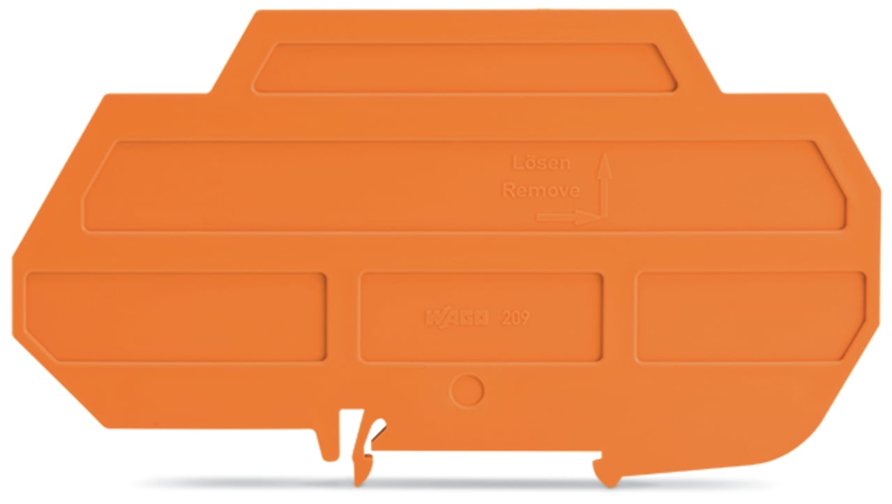 209-192 209 Terminal Block Seperator, For Use With DIN Rail, Polyamide, Orange
